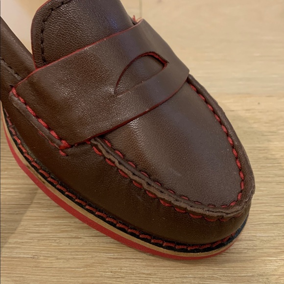 Women’s Cole Haan Dark Brown Loafers with Red Trim - Picture 3 of 8